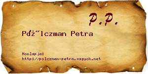 Pölczman Petra névjegykártya