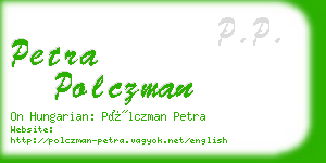 petra polczman business card